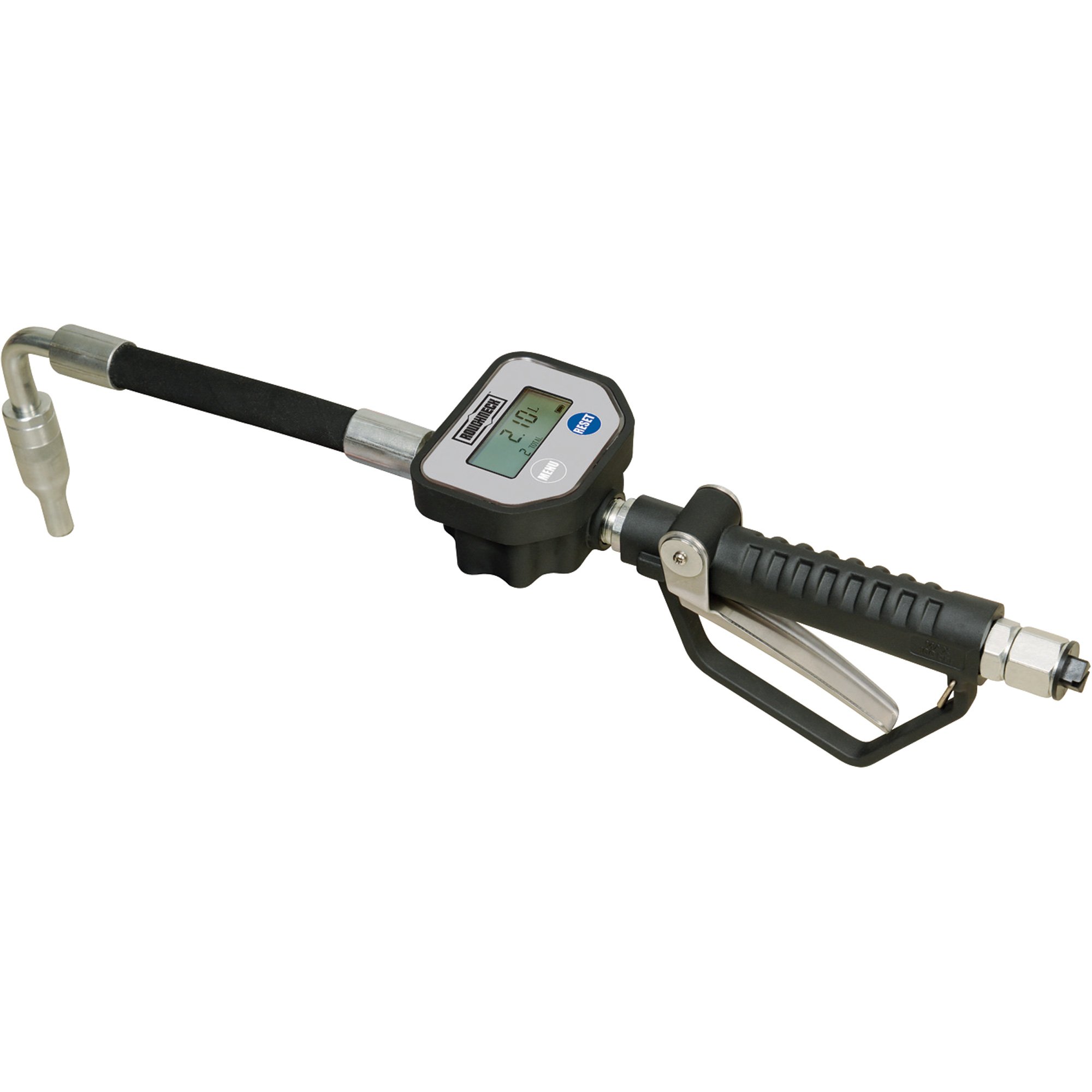 Please see replacement item# 83741. Roughneck Digital Oil Flow Meter — 1500 PSI. 0.9-9.2 GPM